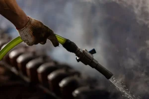Industrial solvent removal using activated carbon